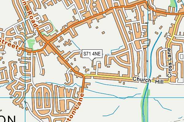 S71 4NE map - OS VectorMap District (Ordnance Survey)
