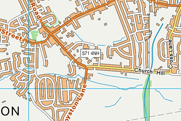 S71 4NH map - OS VectorMap District (Ordnance Survey)