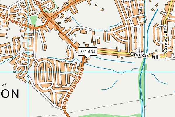 S71 4NJ map - OS VectorMap District (Ordnance Survey)