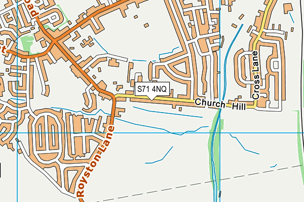 S71 4NQ map - OS VectorMap District (Ordnance Survey)
