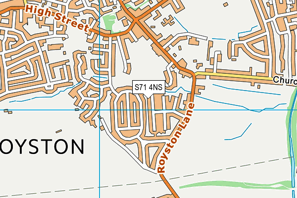 S71 4NS map - OS VectorMap District (Ordnance Survey)