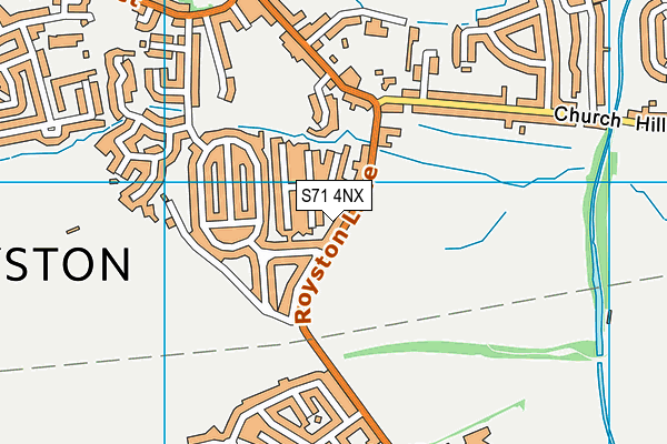 S71 4NX map - OS VectorMap District (Ordnance Survey)