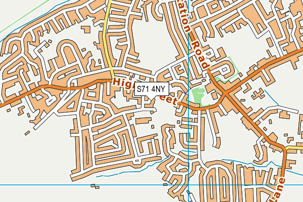 S71 4NY map - OS VectorMap District (Ordnance Survey)
