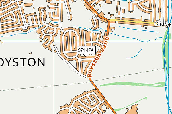 S71 4PA map - OS VectorMap District (Ordnance Survey)