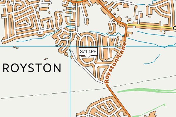 S71 4PF map - OS VectorMap District (Ordnance Survey)