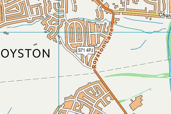 S71 4PJ map - OS VectorMap District (Ordnance Survey)