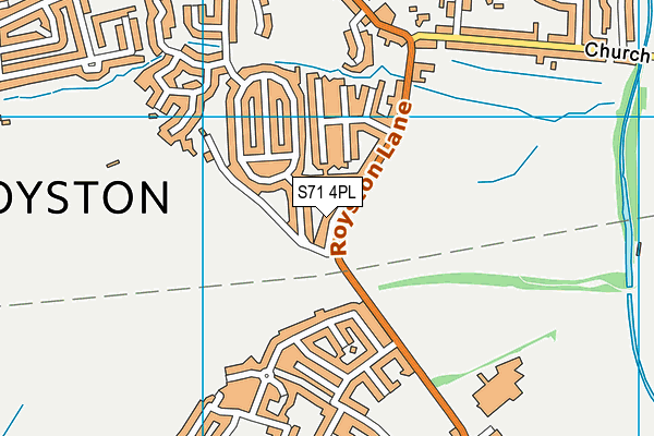 S71 4PL map - OS VectorMap District (Ordnance Survey)