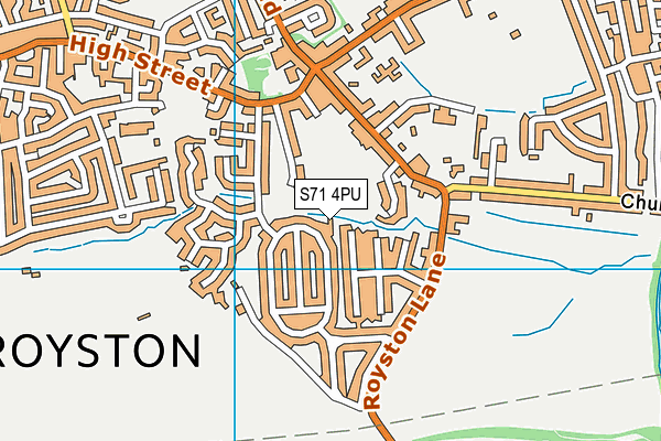 S71 4PU map - OS VectorMap District (Ordnance Survey)