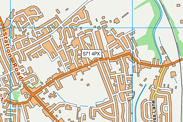 S71 4PX map - OS VectorMap District (Ordnance Survey)