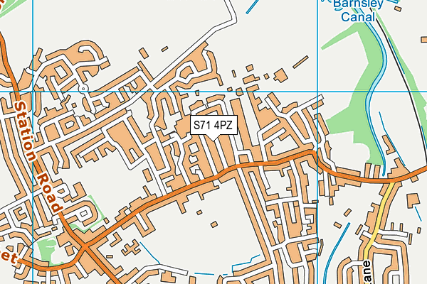 S71 4PZ map - OS VectorMap District (Ordnance Survey)