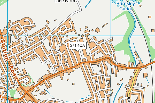 S71 4QA map - OS VectorMap District (Ordnance Survey)
