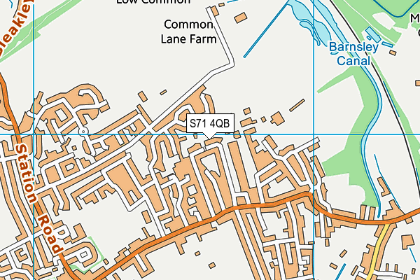 S71 4QB map - OS VectorMap District (Ordnance Survey)