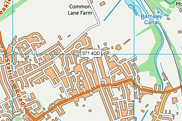 S71 4QD map - OS VectorMap District (Ordnance Survey)