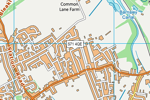 S71 4QE map - OS VectorMap District (Ordnance Survey)