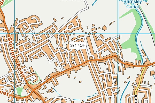 S71 4QF map - OS VectorMap District (Ordnance Survey)