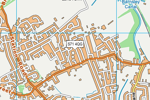S71 4QG map - OS VectorMap District (Ordnance Survey)