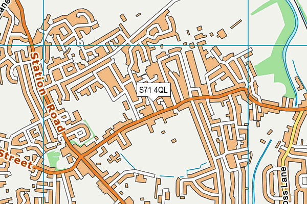 S71 4QL map - OS VectorMap District (Ordnance Survey)
