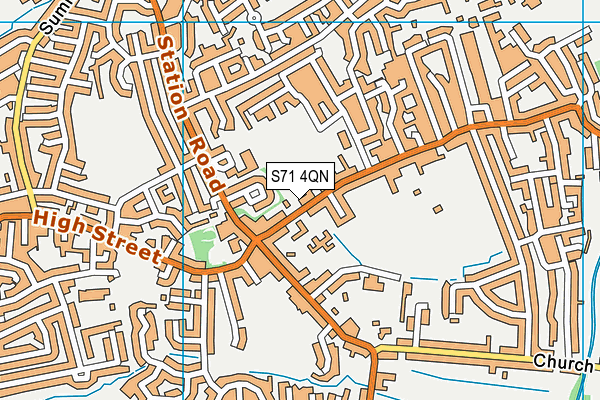 S71 4QN map - OS VectorMap District (Ordnance Survey)