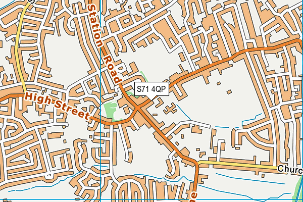S71 4QP map - OS VectorMap District (Ordnance Survey)