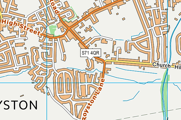 S71 4QR map - OS VectorMap District (Ordnance Survey)