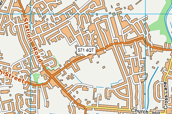 S71 4QT map - OS VectorMap District (Ordnance Survey)