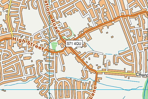 S71 4QU map - OS VectorMap District (Ordnance Survey)