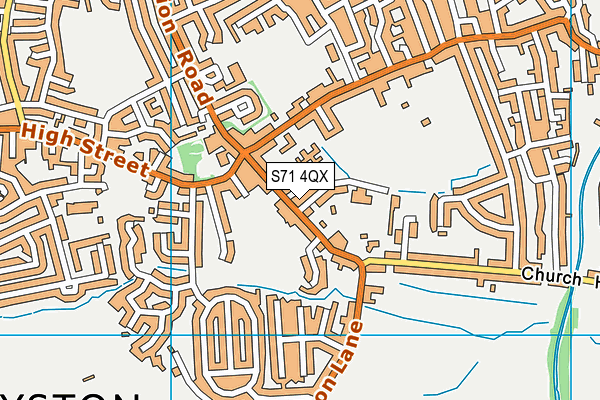 S71 4QX map - OS VectorMap District (Ordnance Survey)