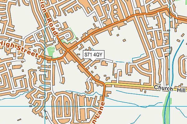S71 4QY map - OS VectorMap District (Ordnance Survey)