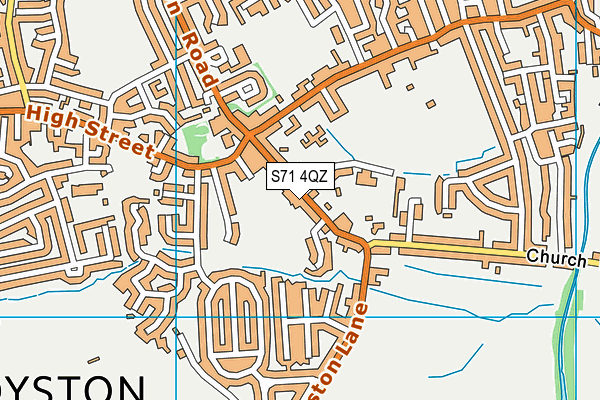 S71 4QZ map - OS VectorMap District (Ordnance Survey)
