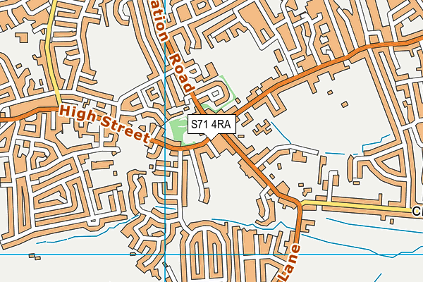 S71 4RA map - OS VectorMap District (Ordnance Survey)