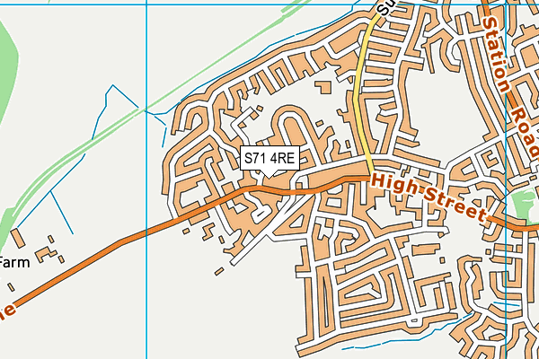 S71 4RE map - OS VectorMap District (Ordnance Survey)