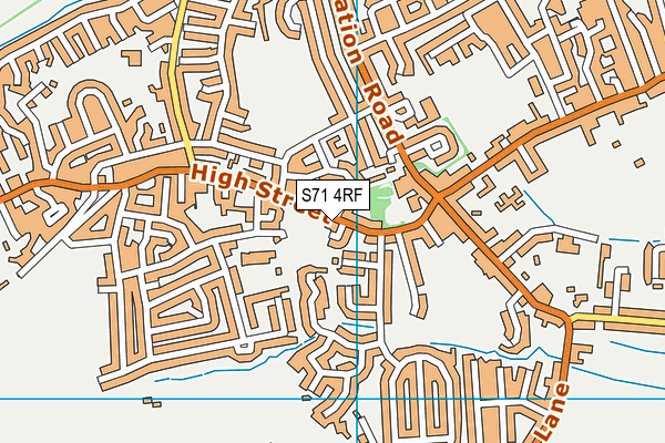 S71 4RF map - OS VectorMap District (Ordnance Survey)