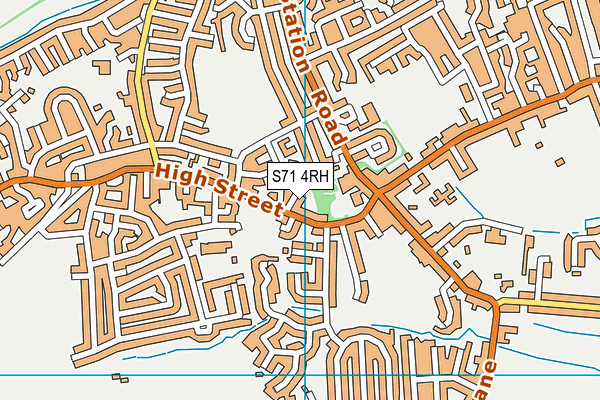 S71 4RH map - OS VectorMap District (Ordnance Survey)
