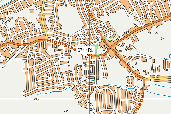 S71 4RL map - OS VectorMap District (Ordnance Survey)