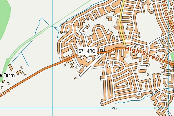 S71 4RQ map - OS VectorMap District (Ordnance Survey)