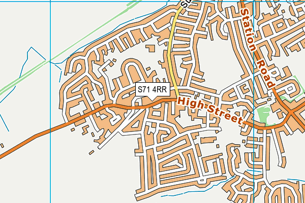S71 4RR map - OS VectorMap District (Ordnance Survey)