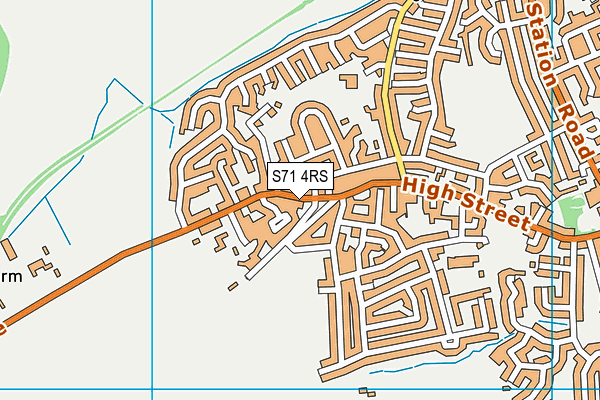 S71 4RS map - OS VectorMap District (Ordnance Survey)