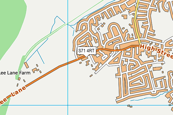 S71 4RT map - OS VectorMap District (Ordnance Survey)