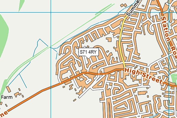 S71 4RY map - OS VectorMap District (Ordnance Survey)