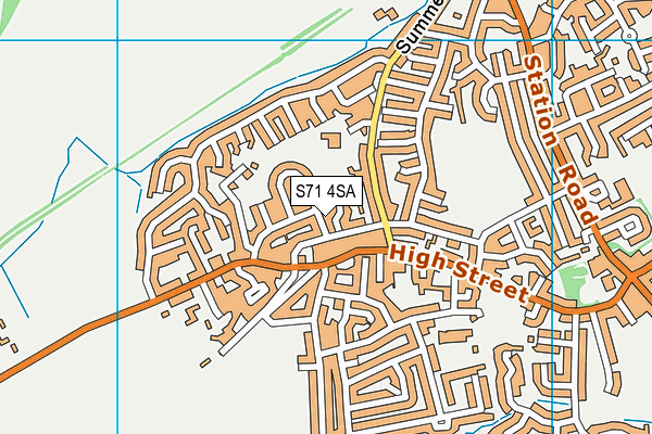 S71 4SA map - OS VectorMap District (Ordnance Survey)