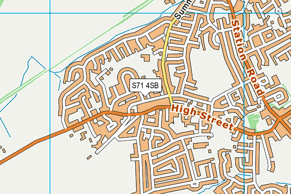 S71 4SB map - OS VectorMap District (Ordnance Survey)