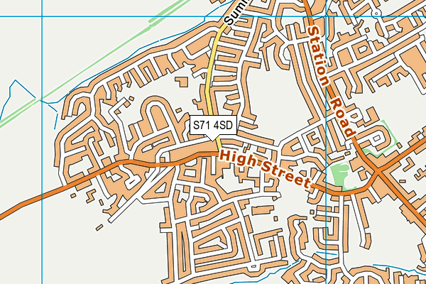 S71 4SD map - OS VectorMap District (Ordnance Survey)