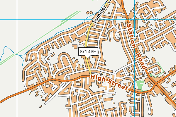 S71 4SE map - OS VectorMap District (Ordnance Survey)