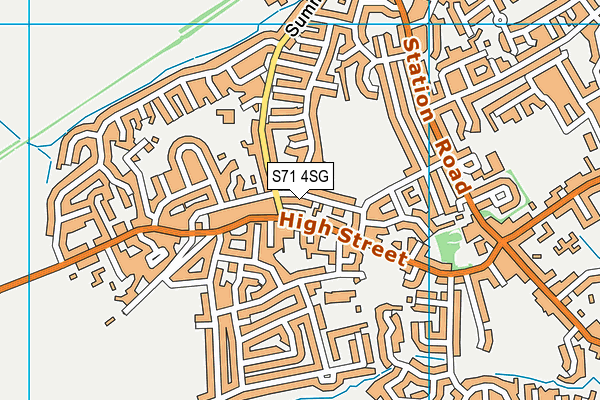 S71 4SG map - OS VectorMap District (Ordnance Survey)