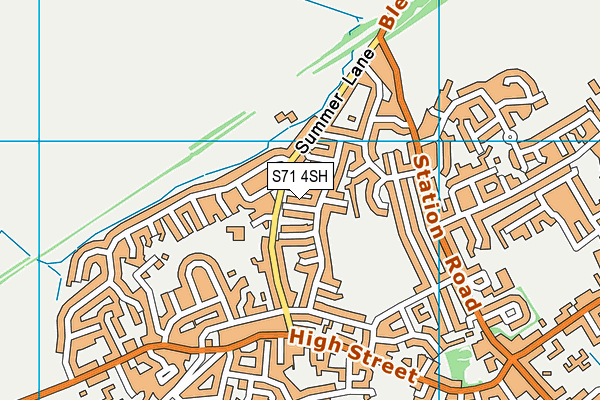 S71 4SH map - OS VectorMap District (Ordnance Survey)