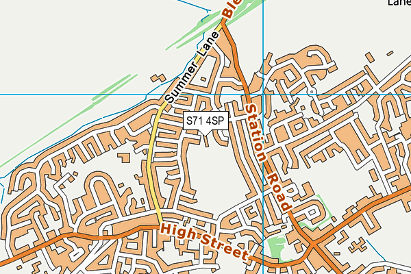 S71 4SP map - OS VectorMap District (Ordnance Survey)
