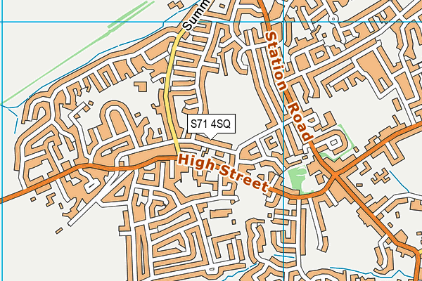 S71 4SQ map - OS VectorMap District (Ordnance Survey)