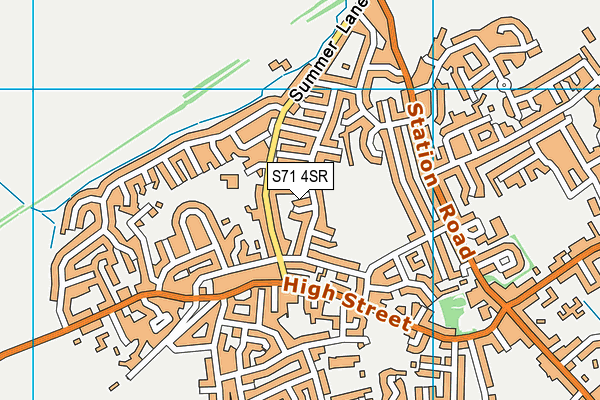 S71 4SR map - OS VectorMap District (Ordnance Survey)