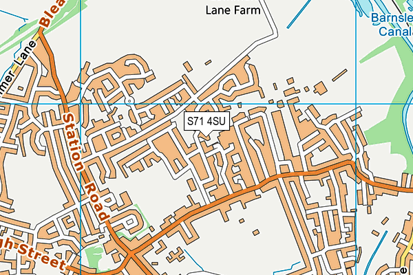 S71 4SU map - OS VectorMap District (Ordnance Survey)