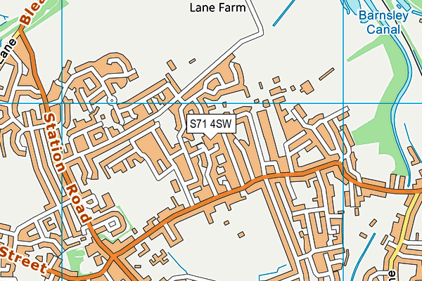 S71 4SW map - OS VectorMap District (Ordnance Survey)
